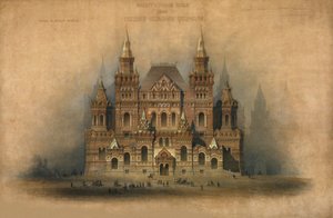 A Történeti Múzeum épületének jóváhagyott terve, 1875 alkotó: Vladimir Ossipovitch Sherwood