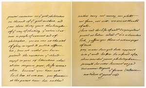 Francois Marie Arouet de Voltaire levele George Keatnek 1760. január 16-án. alkotó: Voltaire
