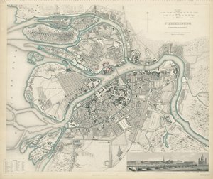 Pétervár térkép, 1834 alkotó: W.B. Clarke