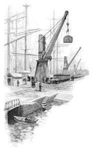 Szen betöltése Newcastle-ben, Új-Dél-Walesben, Ausztráliában, 1886. alkotó: WC Fitler