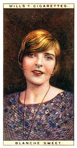 Blanche Sweet 1896-1986, amerikai színésznő, 1928. alkotó: WD and HO Wills