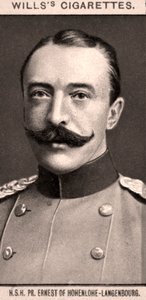 H.S.H, PR. Ernest of Hohenlohe-Langenbourg, 1908.