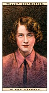 Norma Shearer 1902-1983, Oscar-díjas kanadai-amerikai színésznő, 1928. alkotó: WD and HO Wills