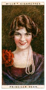 Priscilla Dean 1896-1987, amerikai színésznő, 1928. alkotó: WD and HO Wills
