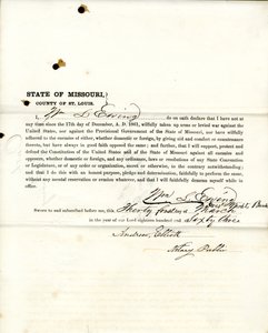 Wm hűség esküje. L. Ewing, Missouri, St.Louis megye alkotó: W.L. Ewing