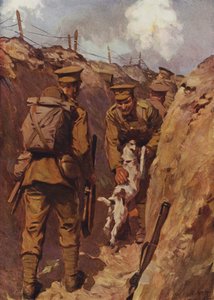 A vándor örömmel ugrott gazdája felé (színes litó) alkotó: W.R.S. (after) Stott