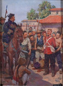Moyse közlegény, a 3. (East Kent, The Buffs) Gyalogezred, aki nem hajlandó cipelni a tatár mandarin Tsan-koo-lin-sin előtt