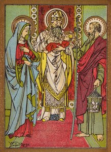 Szűz Mária megtisztulása (színes litográfia) alkotó: W.S. Stacey