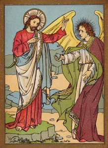 Jézus megkísértése (színes litográfia) alkotó: W.S. Stacey