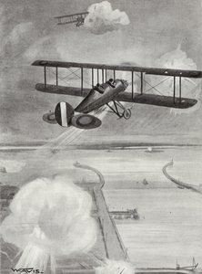 Richard Davies osztagvezető és Richard Peirse repülő hadnagy bombákat dobtak a zeebruggei tengeralattjáró-állomásra erős tűz alatt, 1915. január 23.