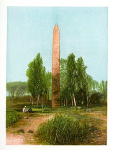 Obeliszk Heliopolisban, Egyiptom, 1870.