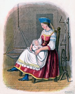 Orosz nő babával, 1809.
