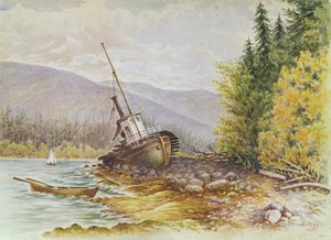 Az S.S. Beaver, ahogy feküdt a Burrard bejáratánál alkotó: W. Ferris
