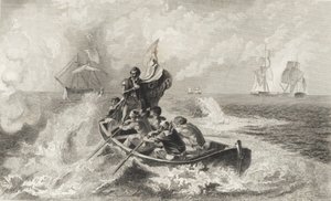 Erie-tói csata (litho) alkotó: John Ward Dunsmore