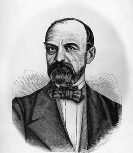 Giovanni Lanza (1810-1882) olasz politikus portréja, aki 1869 és 1873 között volt az Olasz Királyság Minisztertanácsának elnöke, metszet alkotó: John Ward Dunsmore