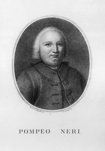 Pompeo Neri (1706-1776) olasz jogtudós és politikus portréja, Benedetto Bordiga (1768-1847) rézkarca Francesco Sabatelli (1803-1829) rajza alapján