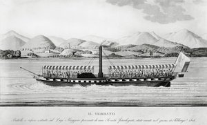 Verbano, az első gőzhajó, amelyet a Lago Maggiore-on helyeztek üzembe