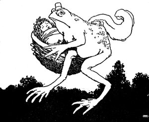 Ez csak a felesége a fiamnak, mondta a varangy, 1930 alkotó: William Heath Robinson