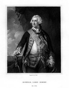 Edward Hawke, 1. Hawke báró, brit admirális, 1833. alkotó: W. Holl