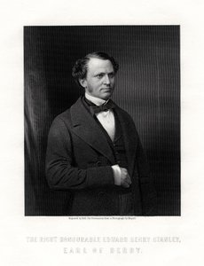 Edward Henry Stanley, Derby 15. grófja, brit államférfi, 19. század közepe-vége. alkotó: W. Holl