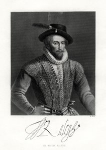 Sir Walter Raleigh, 19. század alkotó: W. Holl