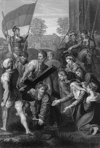 A bukás a kálváriához vezető úton, 1820-as évek. alkotó: W. Holl