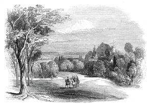 Schloss Rosenau, Coburg közelében - Albert herceg 1845-ös rajzából.