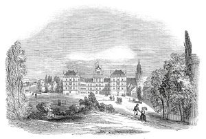 Az Ehrenburg-palota Coburgban – Őfelsége Albert herceg rajzából, 1845.