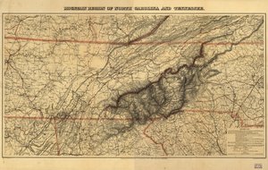 Észak-Karolina és Tennessee hegyvidéki régiója. alkotó: W. L.; Lindenkohl Nickolson