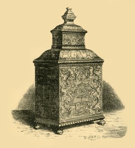 Ezüst tea caddy, 1716, 1881.