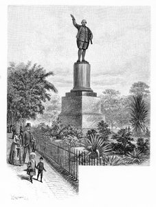 Cooks emlékmű, Hyde Park, Sydney, Ausztrália, 1886.