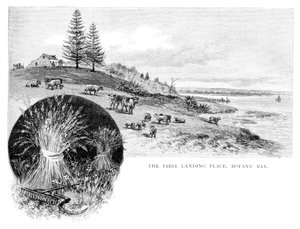 Az első leszállóhely, Botany Bay, Új-Dél-Wales, Ausztrália, 1886.