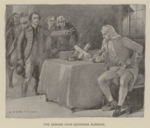 Dunmore kormányzóval szemben támasztott követelés (litho) alkotó: W. P. Snyder