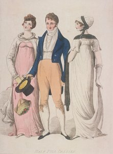 Félig telt ruhák, c1810