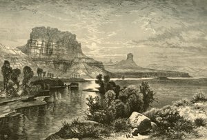 "Cliffs of Green River", 1874. alkotó: W. Roberts