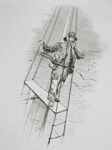 "There She Blows, Blows, Blows" a "The Perils and Romance of Whaling"-hoz a Century Magazine-ban, 1890. június (metszet) alkotó: W. Taber