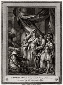 Arisztodémust, akit Kréta királyává választanak, a tiszteletreméltó bölcsek koronázzák meg, 1777