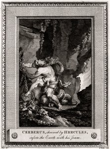 A Herkules által megláncolt Cerberus megfertőzi a Földet habjával, 1774