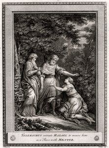 Telemachus könyörög Hazaelnek, hogy fogadja őt rabszolgának Mentorral, 1775