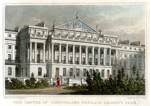 Cumberland Terrace központja, Regents Park, London, 1829.