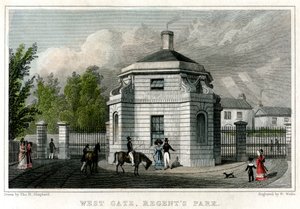 West Gate, Regents Park, London, 19. század.