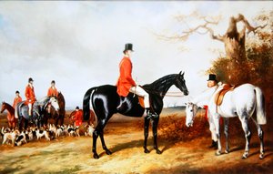 Őfelsége bakhoundjainak találkozása (olaj, vászon) alkotó: W. and Barraud H. Barraud