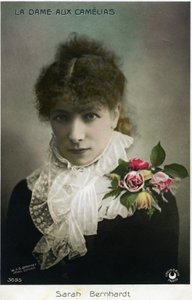 Henriette Rosine Bernard, más néven Sarah Bernhardt (1844-1923) mint „A kaméliák hölgye”, Alexandre Dumas Jr. (fotó)