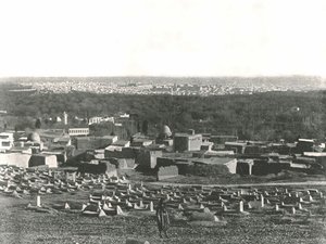 Várospanoráma Sulhiehből, Damaszkuszból, Oszmán Szíria, 1895.