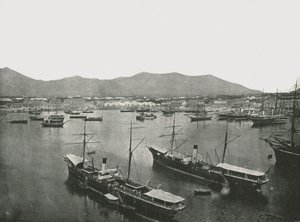 A kikötő általános képe, Palermo, Szicília, Olaszország, 1895. alkotó: W and S Ltd