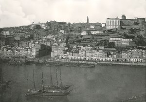 Portugália, Portugália városának panorámája, 1895. alkotó: W and S Ltd