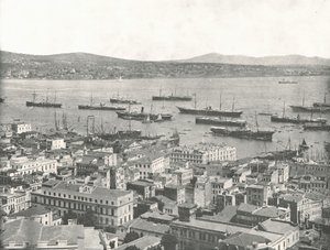 A Boszporusz Scutari felé néz, Konstantinápoly, Oszmán Birodalom, 1895. alkotó: W and S Ltd