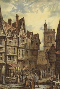 Bucklesbury, Cheapside (chromolitho)