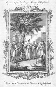 Berinus a szászokat keresztény hitre téríti., 1774