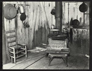 Alabama bérlő farmer konyhája Moundville közelében alkotó: Walker Evans
